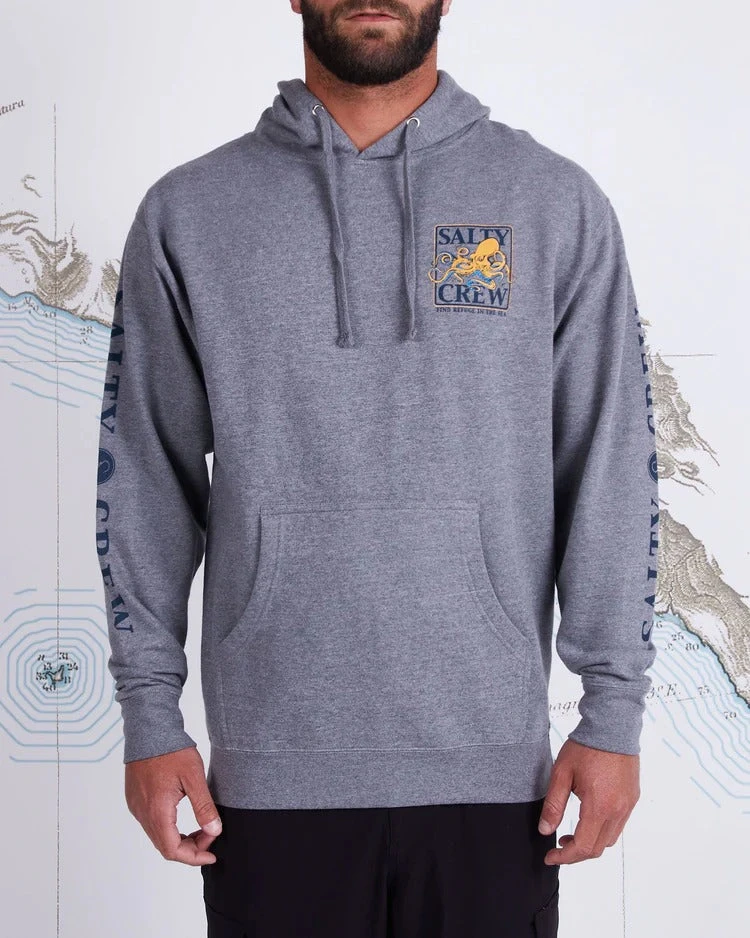 Salty Crew Mens Sweatshirt Ink Slinger Gunmetal Hood Fleece 4 Salty Crew Mens Sweatshirt Ink Slinger Gunmetal Hood Fleece - Image 2